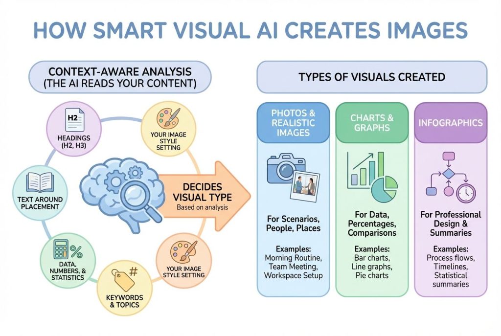 Smart Visual AI step 3: Generate and let it place visuals