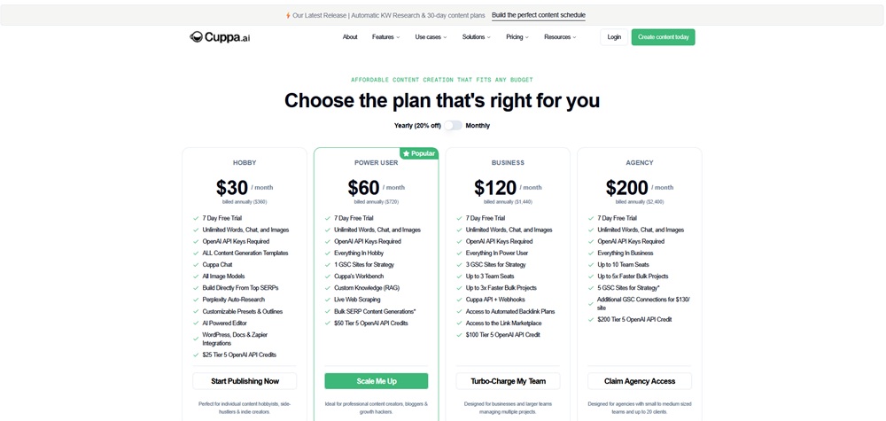Cuppa AI pricing