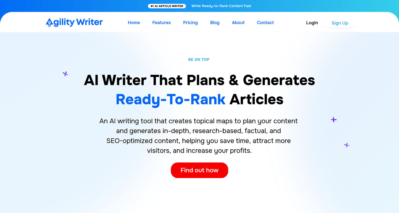 Agility Writer homepage