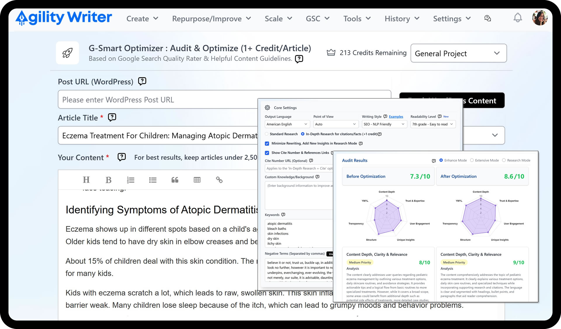 Agility Writer G-Smart Optimizer