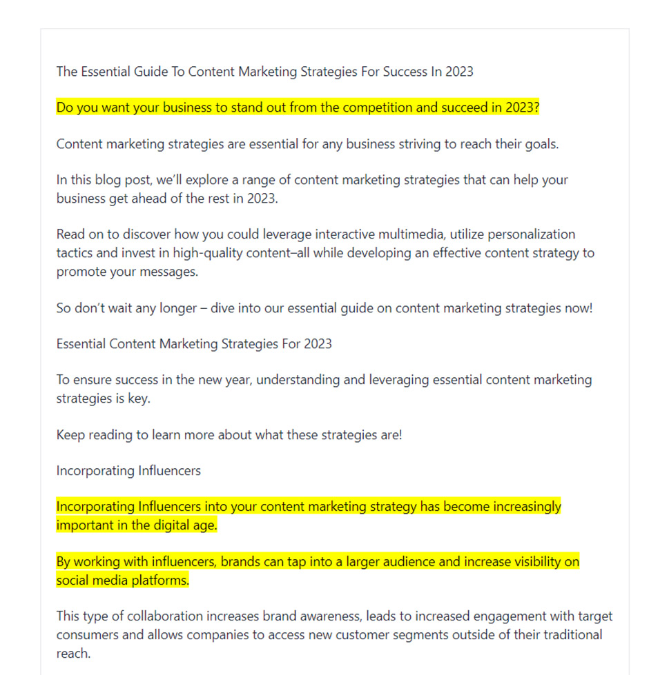 Agility Writer GPTZero result part 2