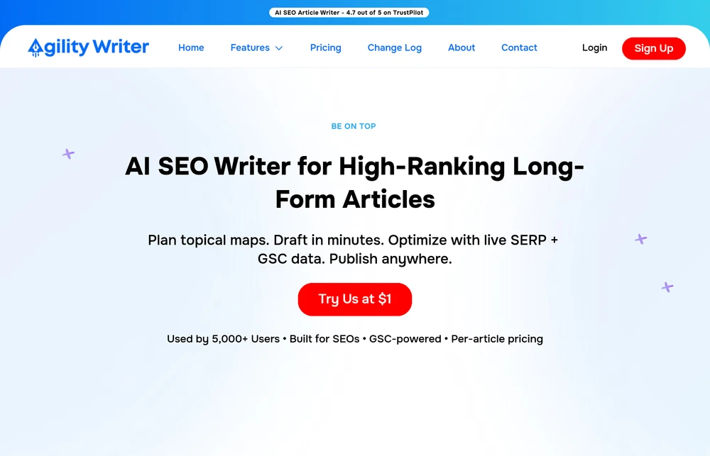 Agility Writer homepage