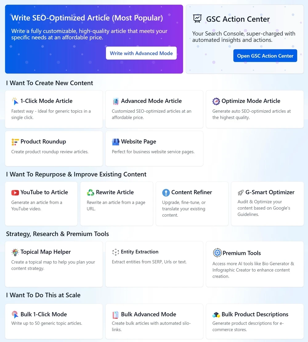 Agility Writer core templates