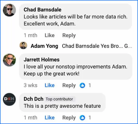 Agility Writer customer review screenshot from Chad